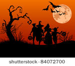 halloween background with...