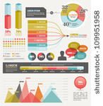set elements of infographics
