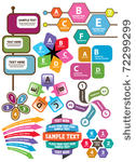 set of text box and design...