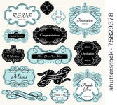 set of vintage label and...