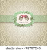 cute wedding invitation card...