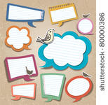 speech bubbles set