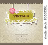 vintage card design for...