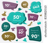 sale speech bubbles
