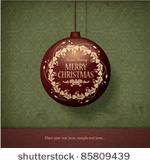 christmas ball with greeting