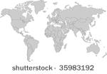 gray map of world with...