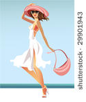 vector image of the woman in a...