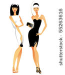 two fashionable females