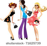 three cute girls