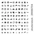 set of 100 abstract elements...