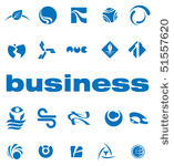 set of elements for logo design ...