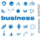 set of elements for logo design ...