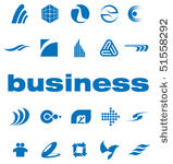set of elements for logo design ...