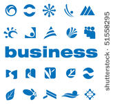 set of elements for logo design ...