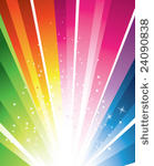 a colorful design with a burst...