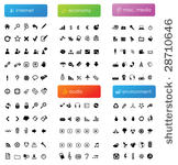 150 vector icons divided into...