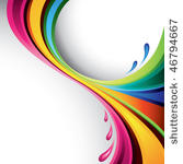 a splash of various colors  ...