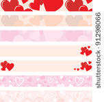 valentine banners. vector