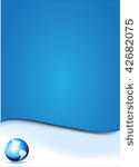blue background with earth globe