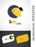 stylized bee icon and business...