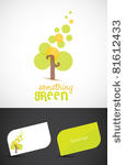 abstract stylized tree and...