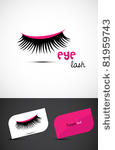stylized eye lash  eps10 vector.