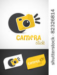 abstract stylized camera icon ...