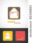 house rabbits icon  vector...
