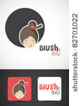 chinese beauty icon  vector...