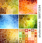 set of abstract geometric...