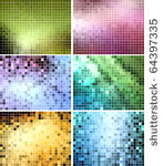 abstract square pixel mosaic...
