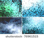 abstract square pixel mosaic...