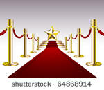 red carpet with golden star