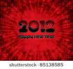 red abstract happy new year...