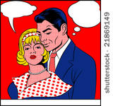 pop art painting of couple