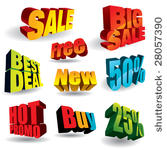 set of colorful discount...