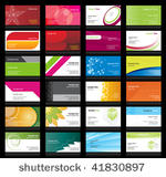 set of business cards