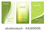 set of business cards templates.