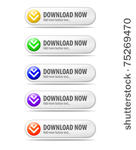 set of glossy download button