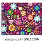 retro love and peace collection