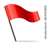 vector red flag icon