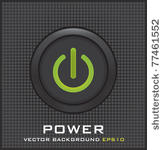 power button on dots background ...