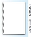 vector blank notebook isolated...