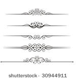 set of ornamental rule lines