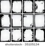 a set of 12 grunge frames made...