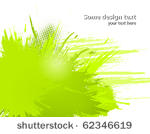 green abstract paint splashes...