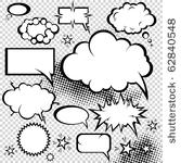 comic style speech bubbles...