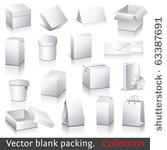 vector blank packing collection....