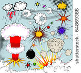 vector comic book explosion...