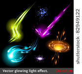 vector glowing light effect set....